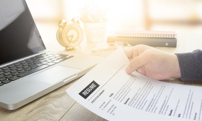 CV on desk